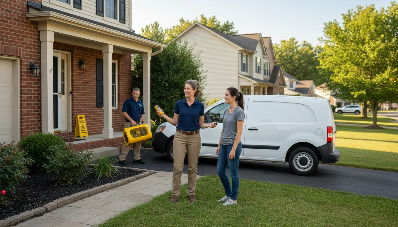 Residential water damage restoration in Crowder, MS